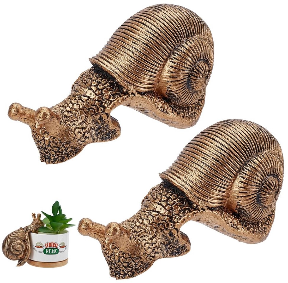 Solidchoice - Set van 2 Vintage Slakkenhouders voor Bloemenfiguren