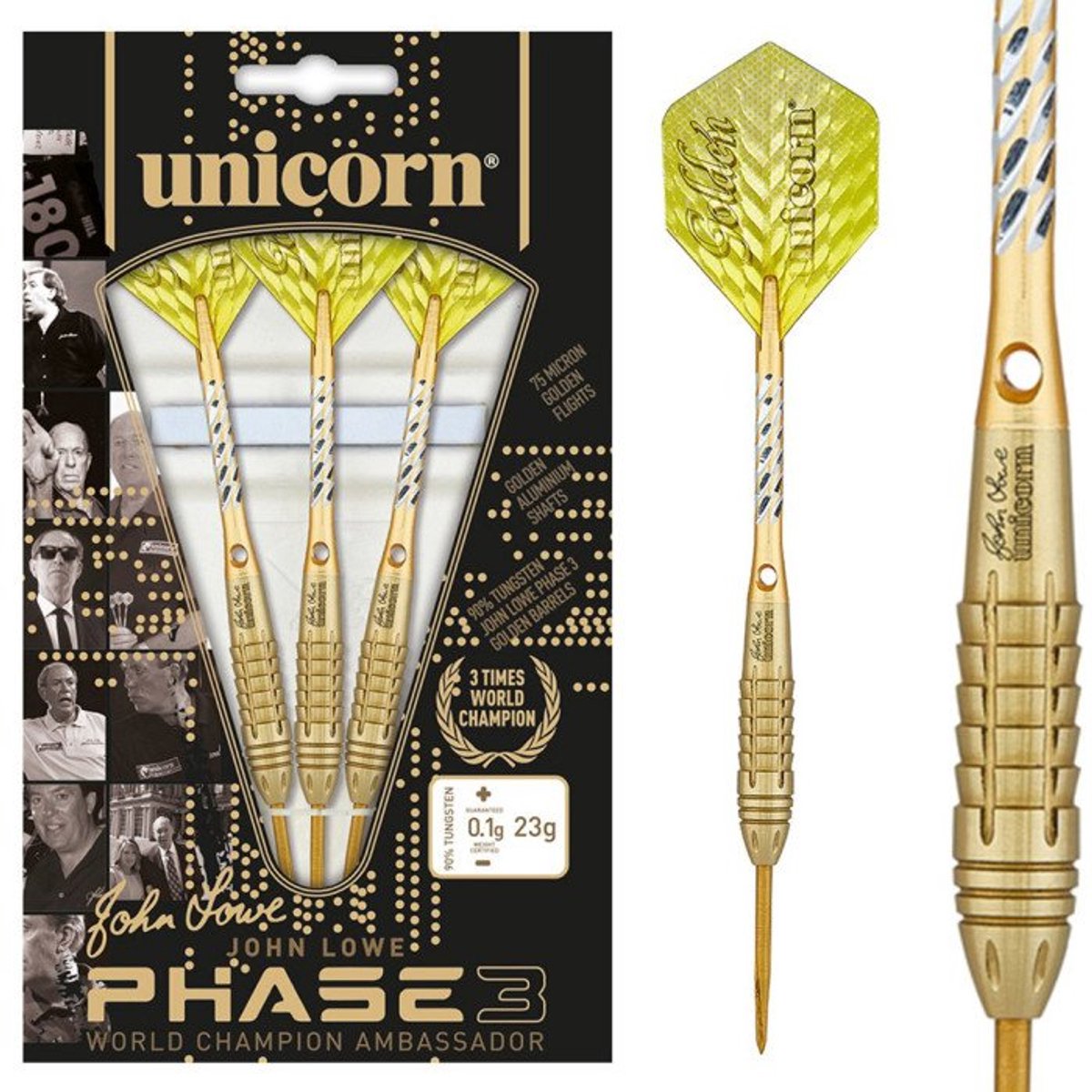 Unicorn John Lowe Phase 3 90% - Dartpijlen