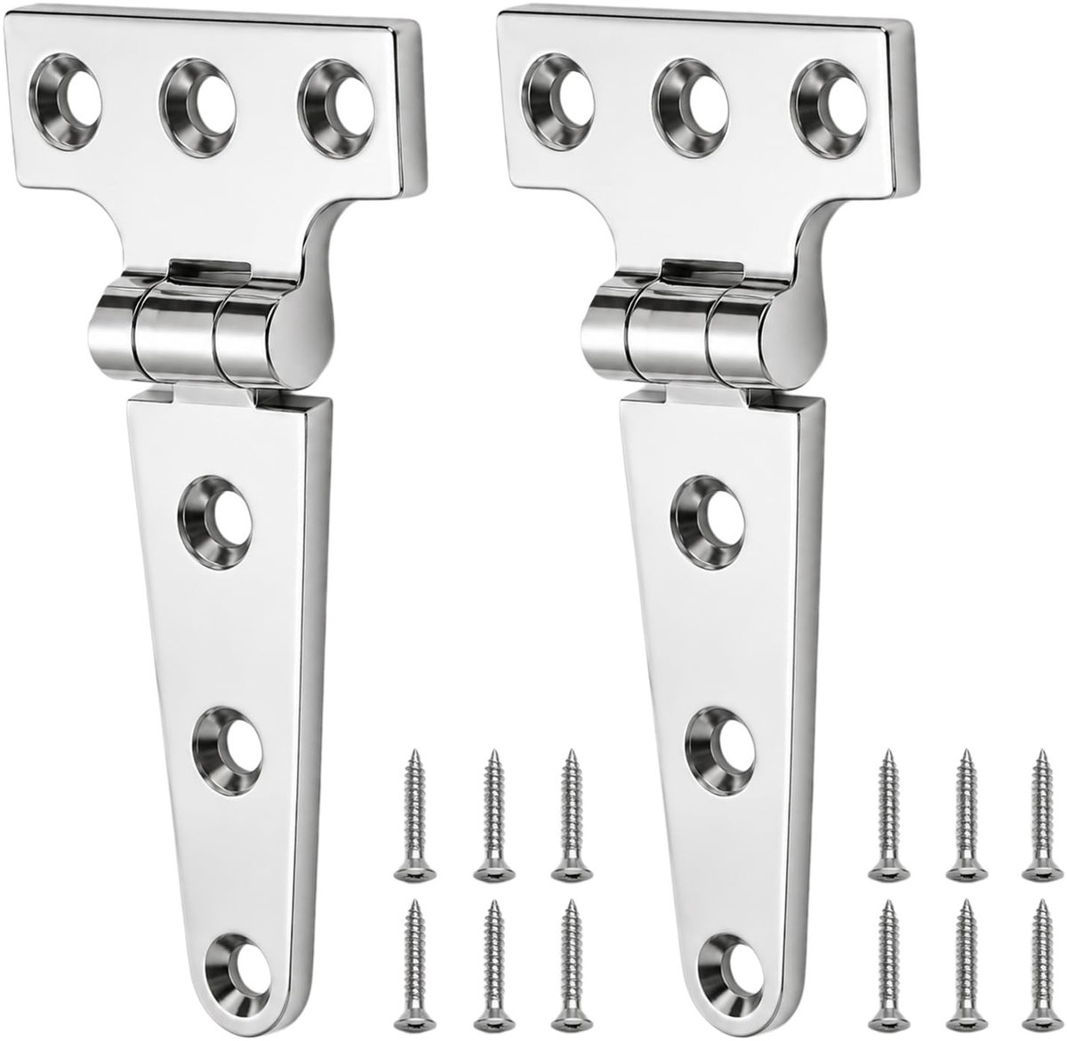 Solidchoice - Set van 2 Roestvrijstalen T-Scharnieren 100 x 54 mm