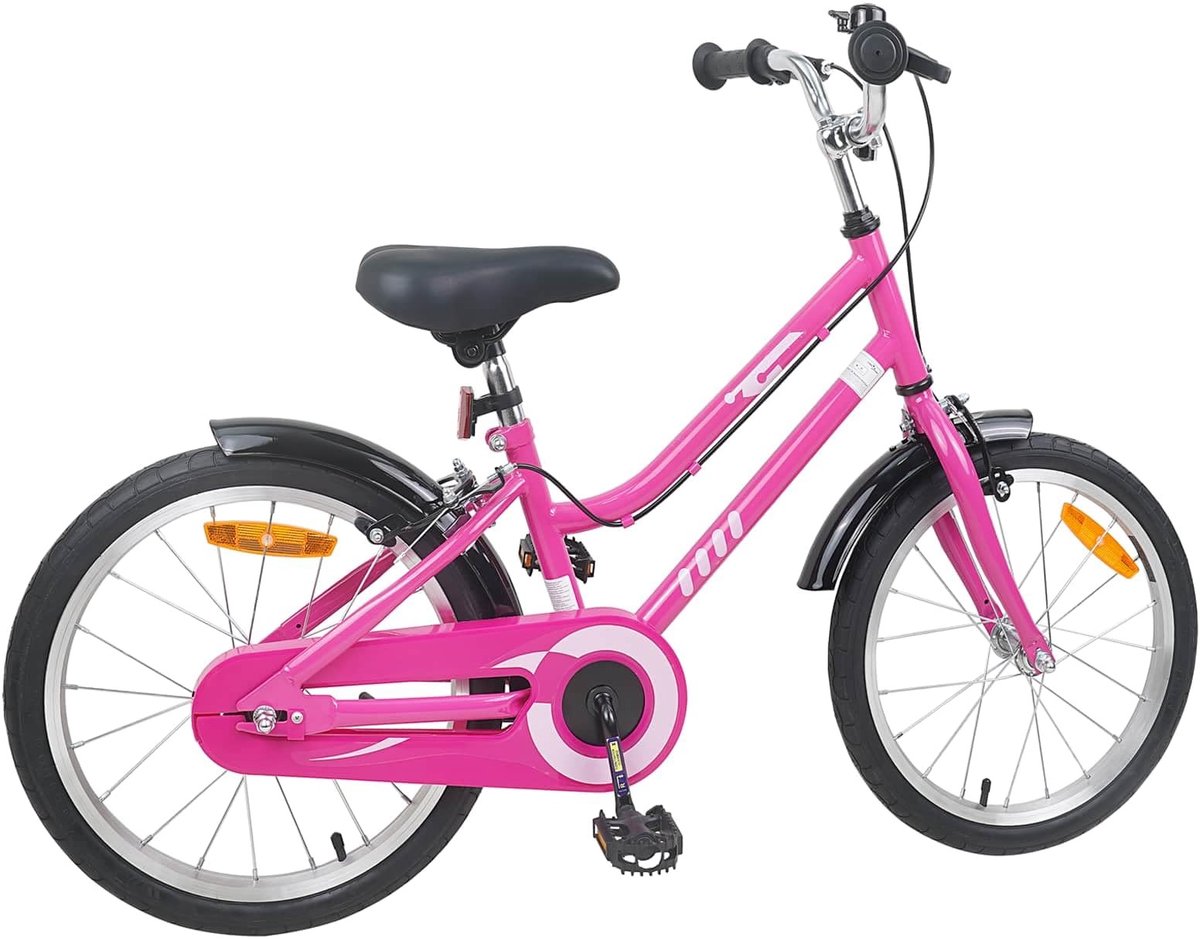 Solidchoice - Kinderfiets 12 Inch Roze Wit