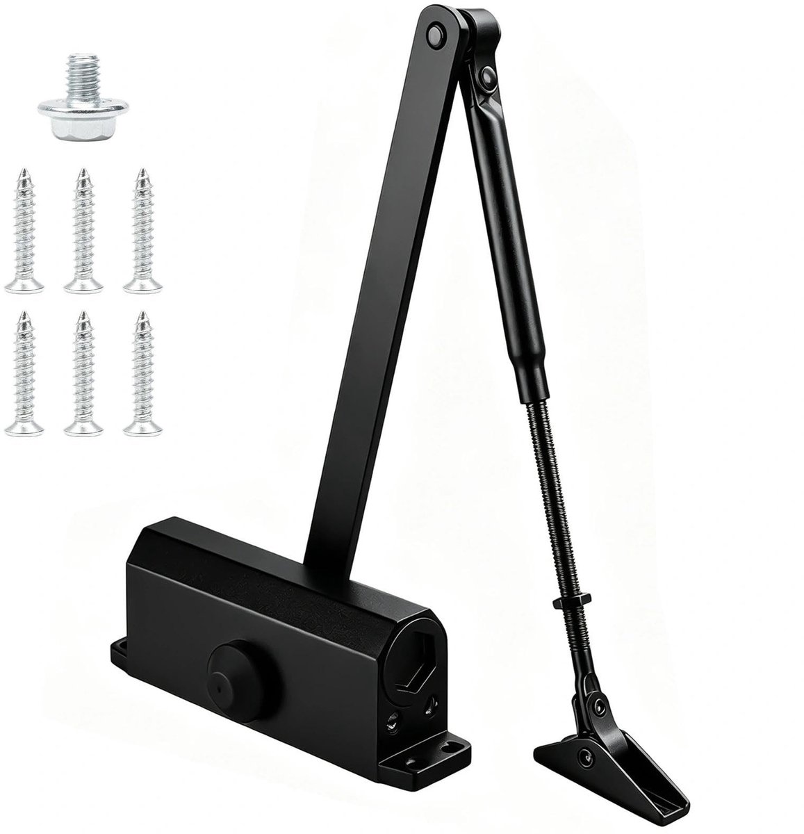 Solidchoice - Zwarte Automatische Deursluiter, Voor Deuren van 25-65 kg