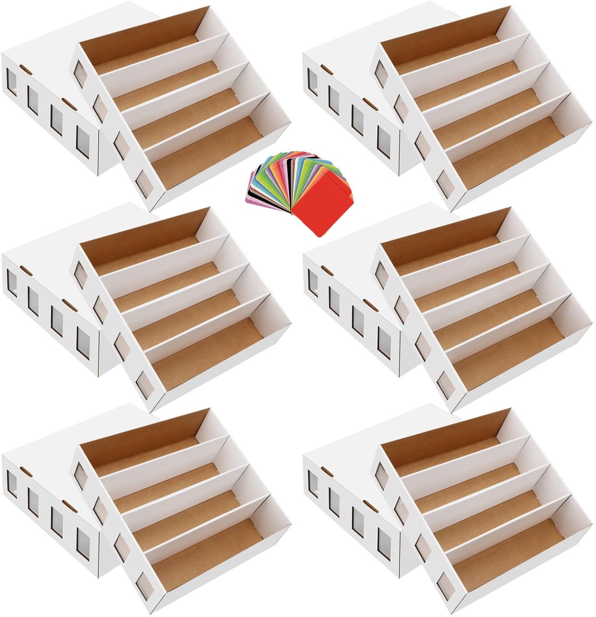 Solidchoice - 6-delige Trading Card Opbergdoos met Compartimenten