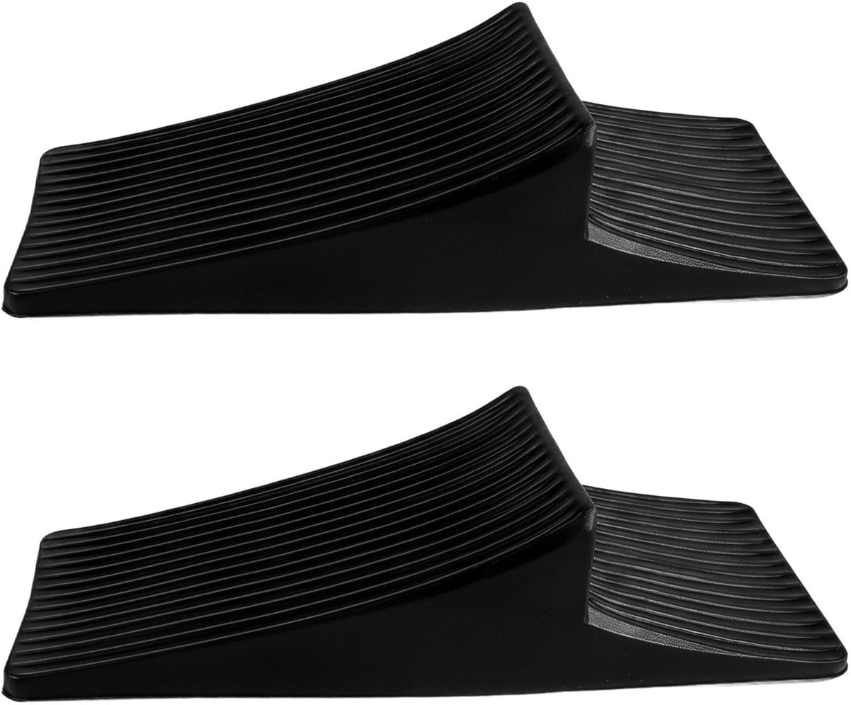 Solidchoice - Set van 2 Antislip Deurstopper voor Vloeren, Dubbelzijdig Zwart
