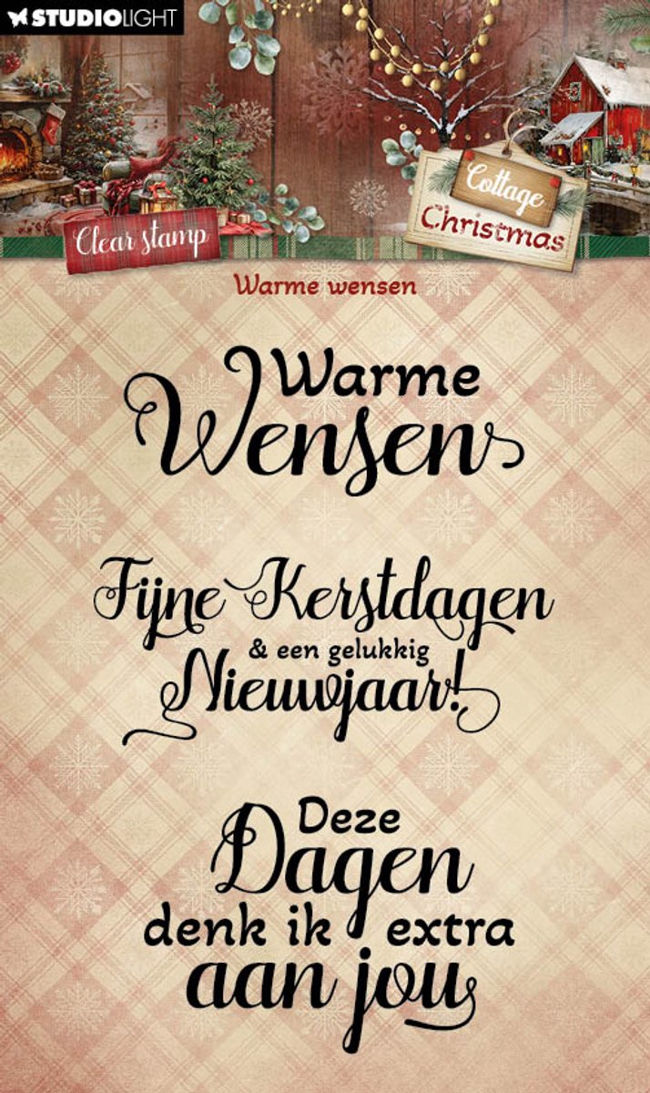 Clear stamps Warme wensen - Cottage christmas nr. 959