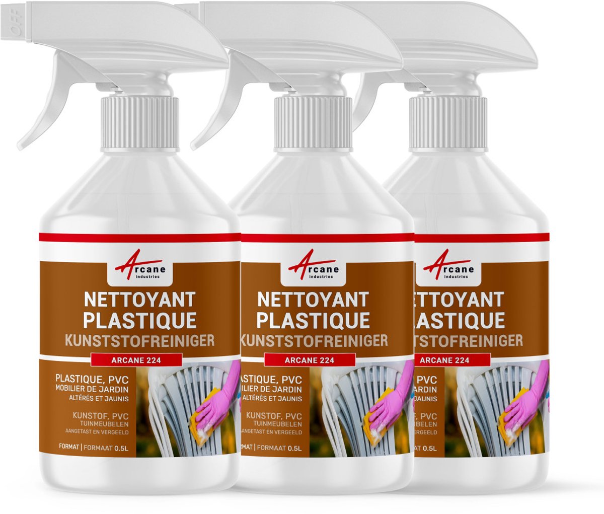 Reiniger renovator wit vergeeld pvc kunststof