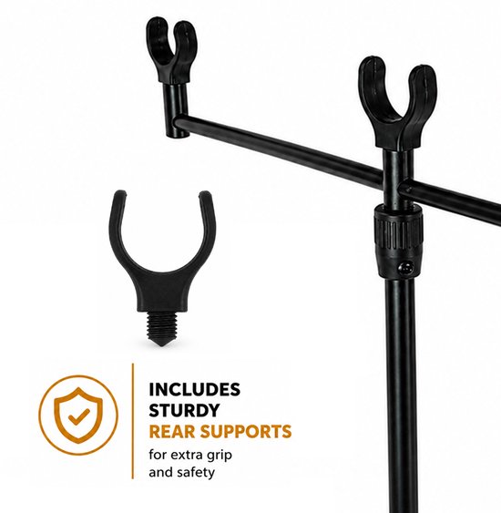 Fish-Xpro Basic Rodpod Set - Voor 2 Hengels - Met Beetmelders en Hangers van Fish-Xpro — afbeelding 2