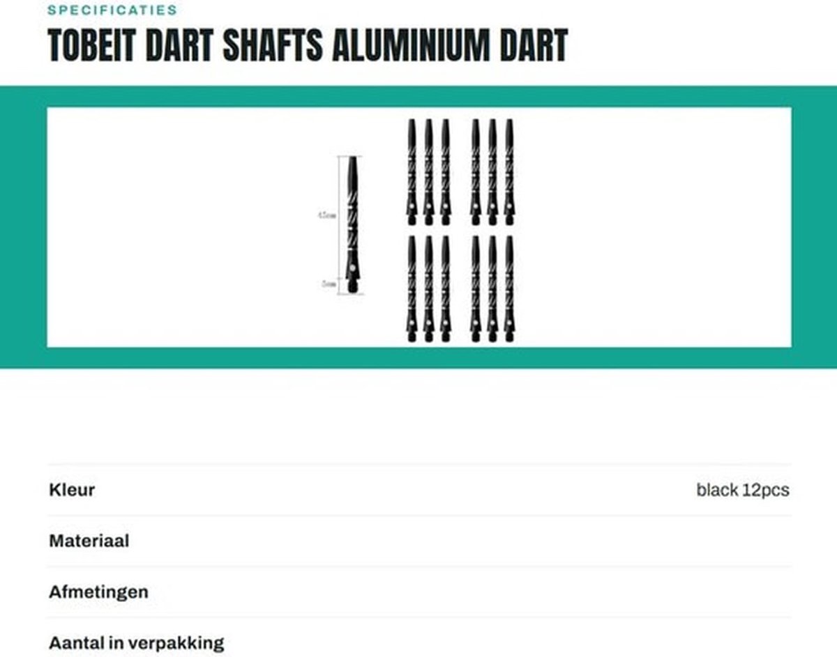 Dart Shafts Aluminium - 4 Sets - Inclusief Rubber Ringen - Geschikt voor de meeste Darts - Schroefdraad 2BA - Schroefdiameter 4.5 mm - Dartpijlen