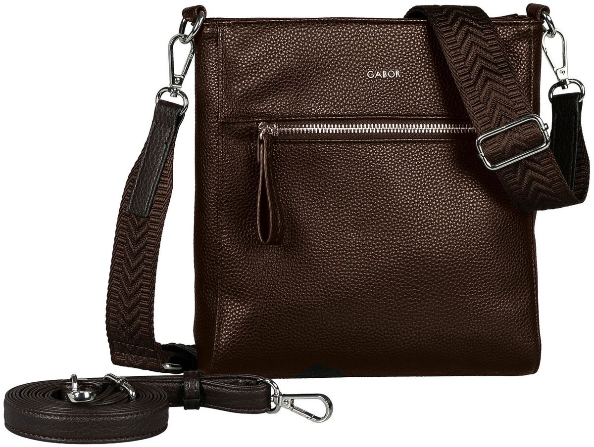 Gabor schoudertas Silena Cross Bag Dark Brown donkerbruin