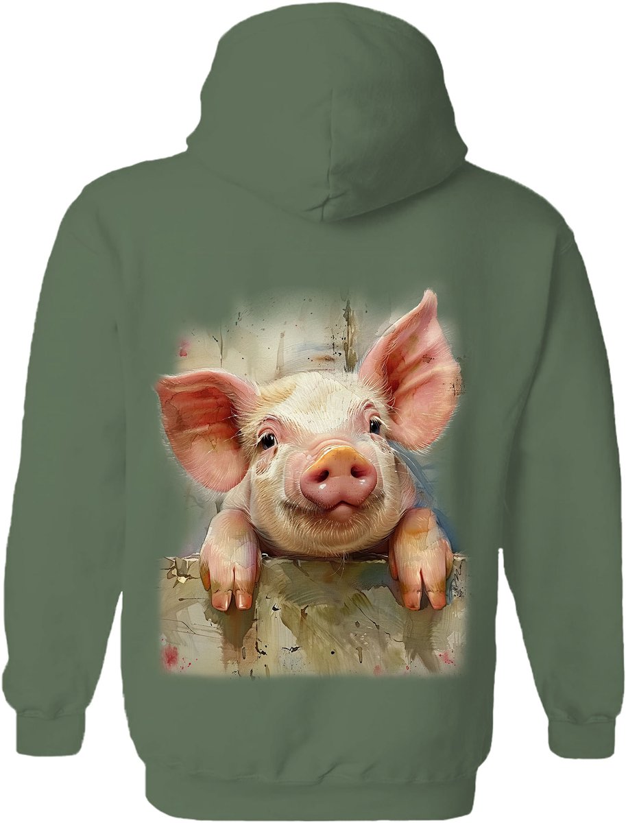 Blij Biggetje Happy Piglet The Coloured House Hoodie XXL