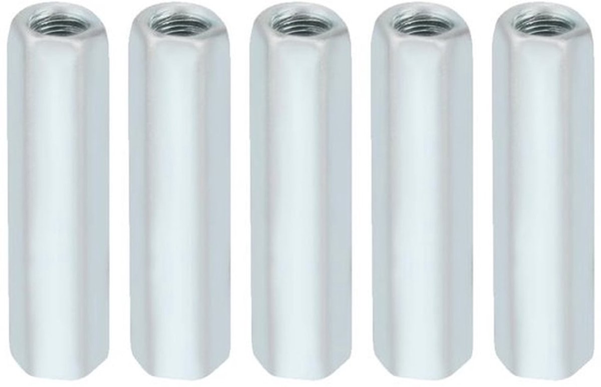 Hexagonale Mofmoeren - 5 Stuks M6*40 Lange Stangmoeren voor Standoffs en Draadbevestigingen