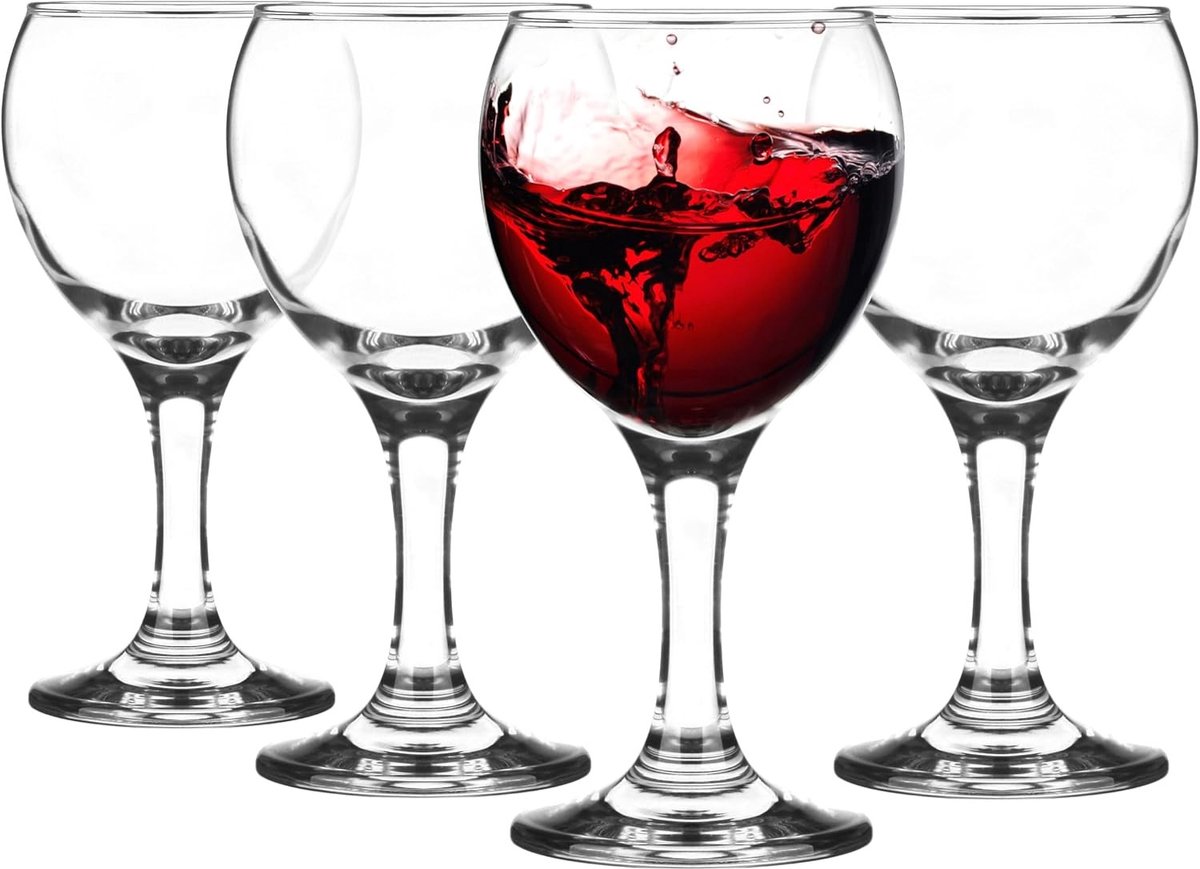 Wijnglazen zonder voet - Transparant - 175 ml - Elegant ontwerp - Voor dagelijks gebruik