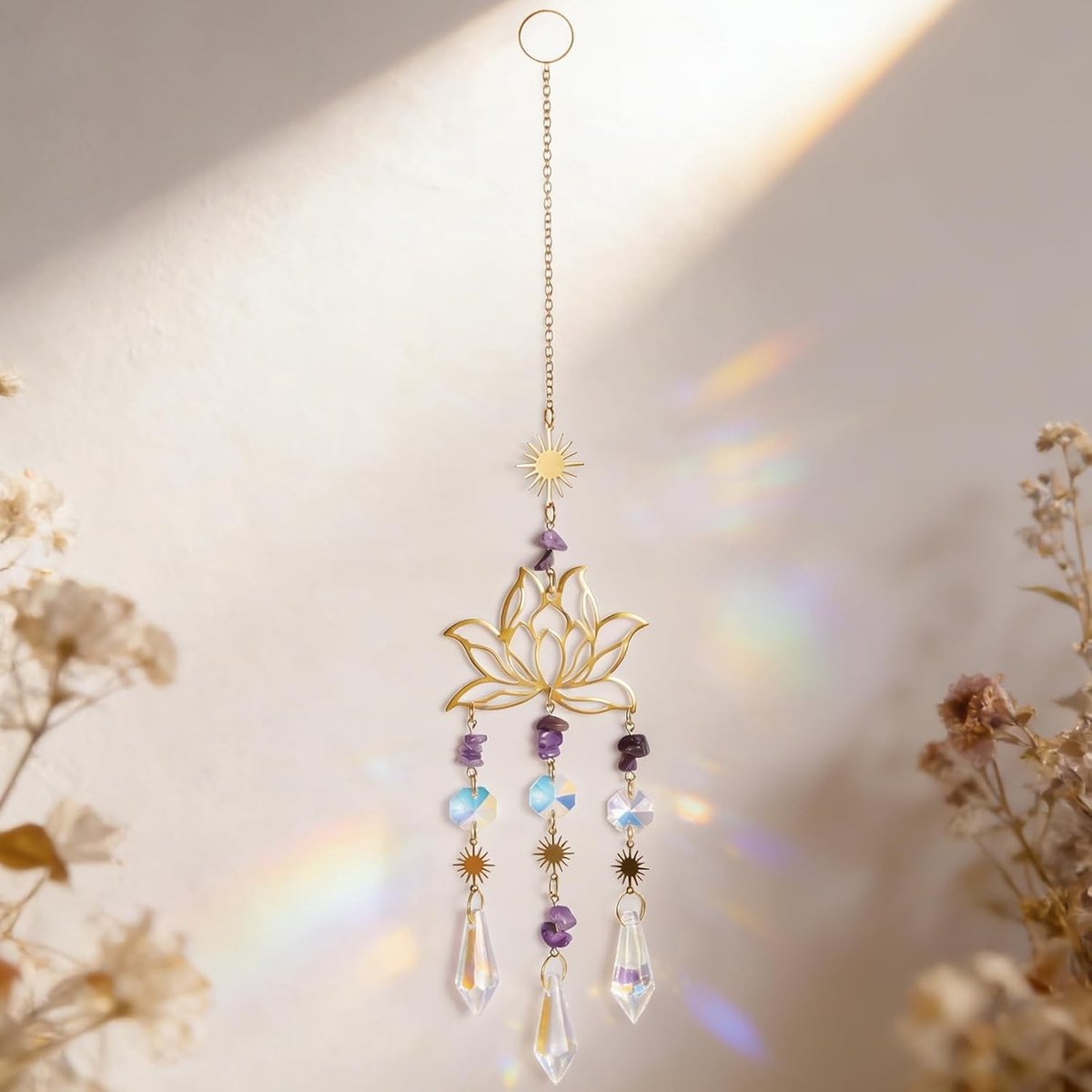 Kleurrijke Regenboog Zonvanger voor Raamdecoratie - Hangende Kristallen Pendant voor Thuis, Tuin en Feestjes