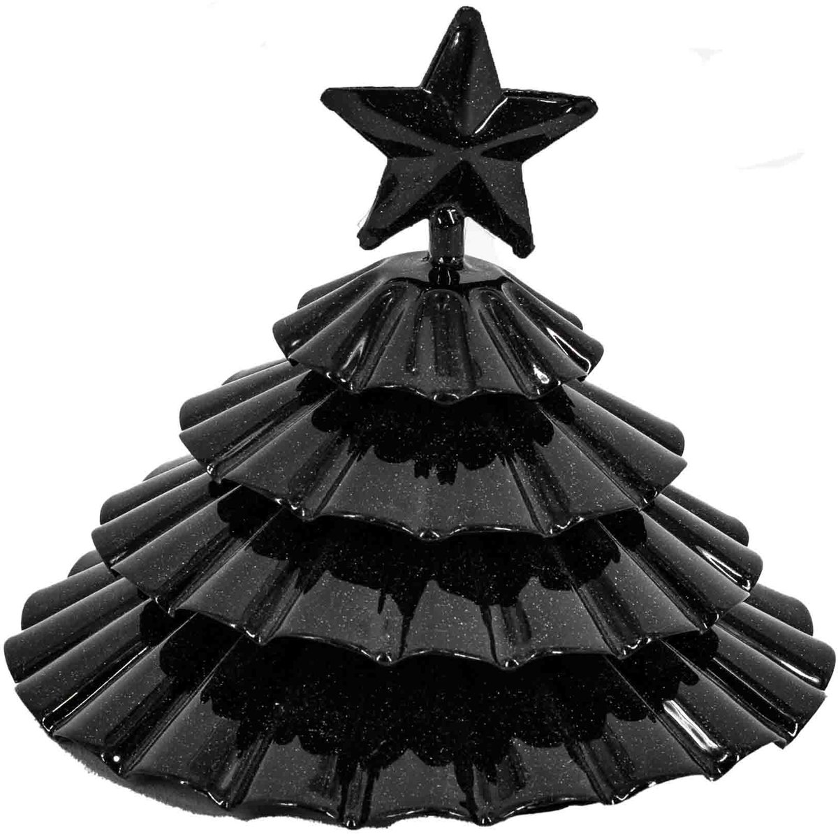 HomeBound by KY | Metalen kerstboom zwart | 3x12x10,5cm | kerst decoratie | kerstboompje