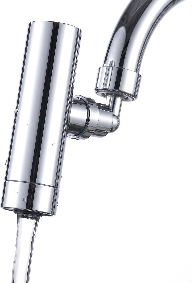 Cheqo® Kraan Opzetstuk - Kraanverlengstuk - Kraankop - Roterende Kraankop met Sproeikop voor Kraan - Draaibare Kraan - Keukenkraan Opzetstuk voor Badkamerkraan - Perlator - Straalregelaar met 3 Standen - Waterbesparend - 360 Graden Draaibaar