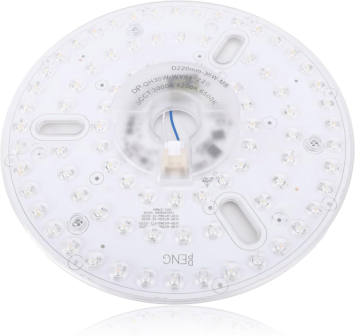 Plafondventilator LED Lichtkit - Wit - 8,66 in - Dimbare Vervanging voor Plafondventilator - Voor Residentiële en Commerciële Ruimtes