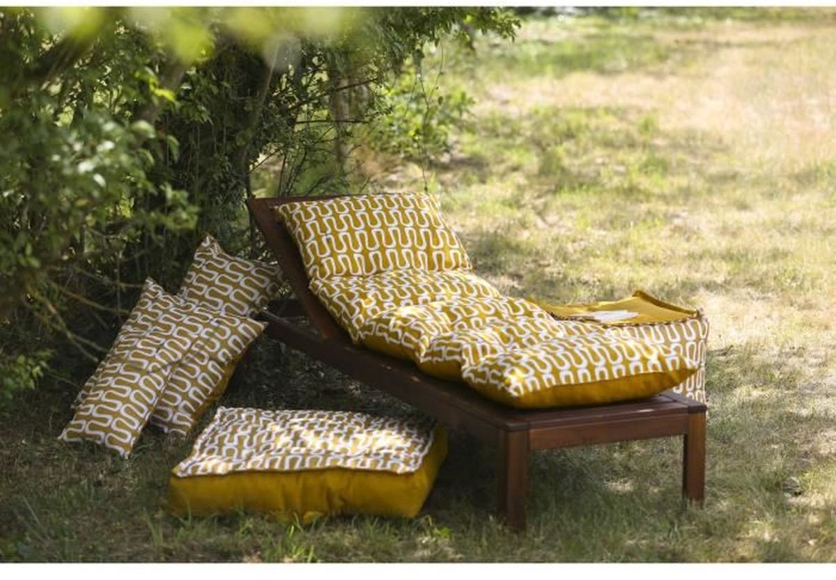 Jardin Privé – Sunbathing cushion – Cumin geel – 180 x 56 x 10