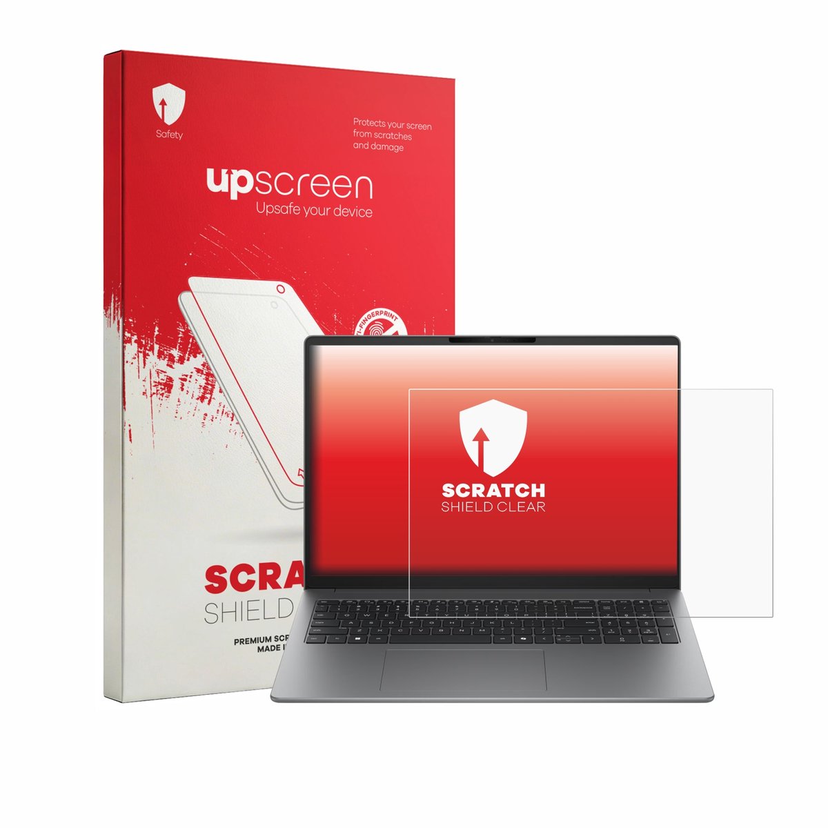 upscreen - Screenprotector voor HP 200 G2i 16" - Folie Beschermfolie transparant