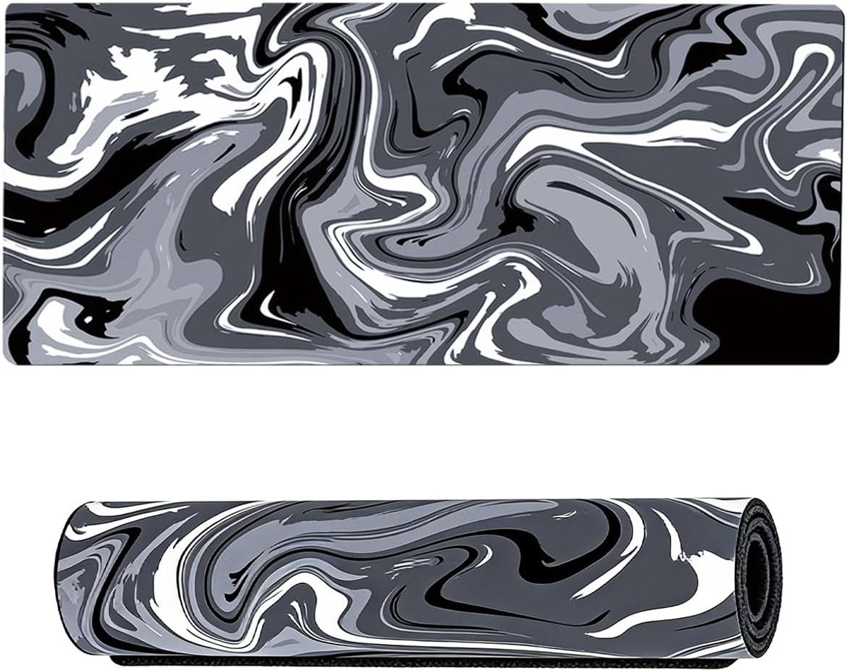 Grote Gaming Mouse Pad XXL 800 x 300 mm, Waterdichte en Antislip Desk Mat met Gestikte Randen voor PC en Gaming, Ideaal voor Gamers en Creatieve Werken