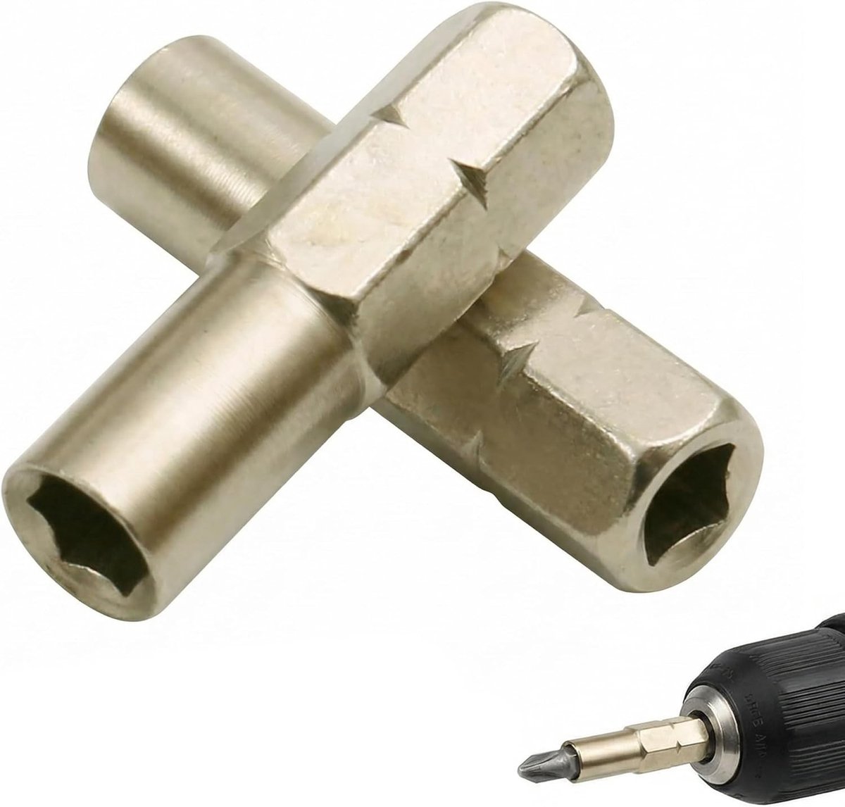 Magnetische Cap Adapters Set van 2, 6.35mm naar 4mm Hexagon Converter, Geschikt voor Schroevendraaiers en Elektrische Gereedschappen