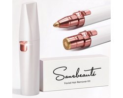 Sansbeauté® Wenkbrauw Trimmer - Gezichtsontharing Dames - Gezicht Trimmer Vrouw - Gezichtsontharing Dames - Gezichtstrimmer - Snor Trimmer - Face Shaver - Flawless Gezichtshaarverwijderaar - Facial Hair Remover - Mini Shaver - Eyebrow Trimmer