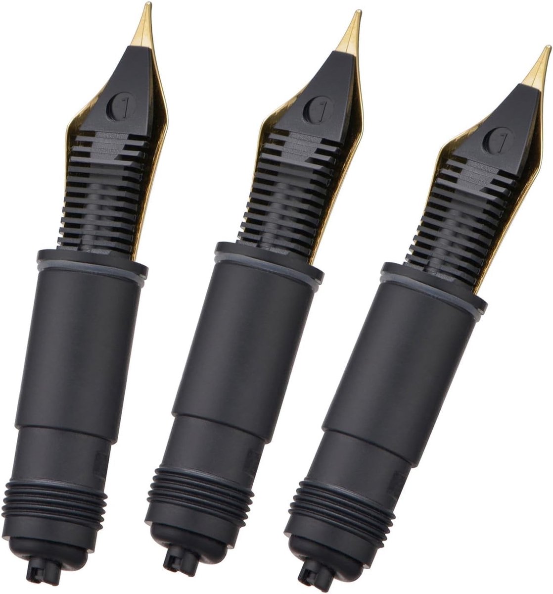 Set van 3 vulpennen met reserveveer voor P36, P50, P80 en V200 series, verguld, EF/F/M nib