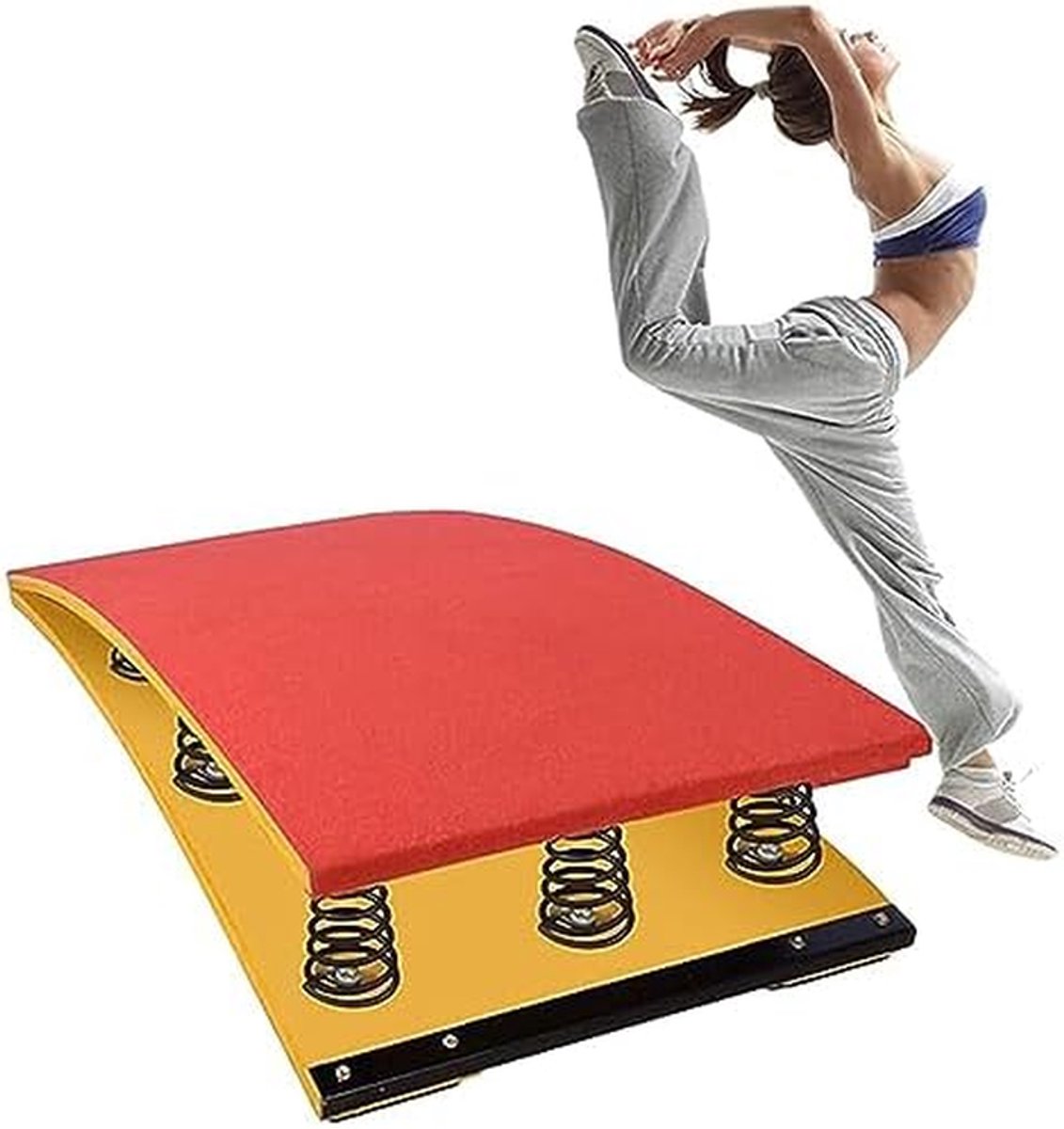 Springplank Gymnastiek - Verenplank Sport - Gewelftraining Verbeteren - Gebogen Ontwerp - 40x60cm - Rood