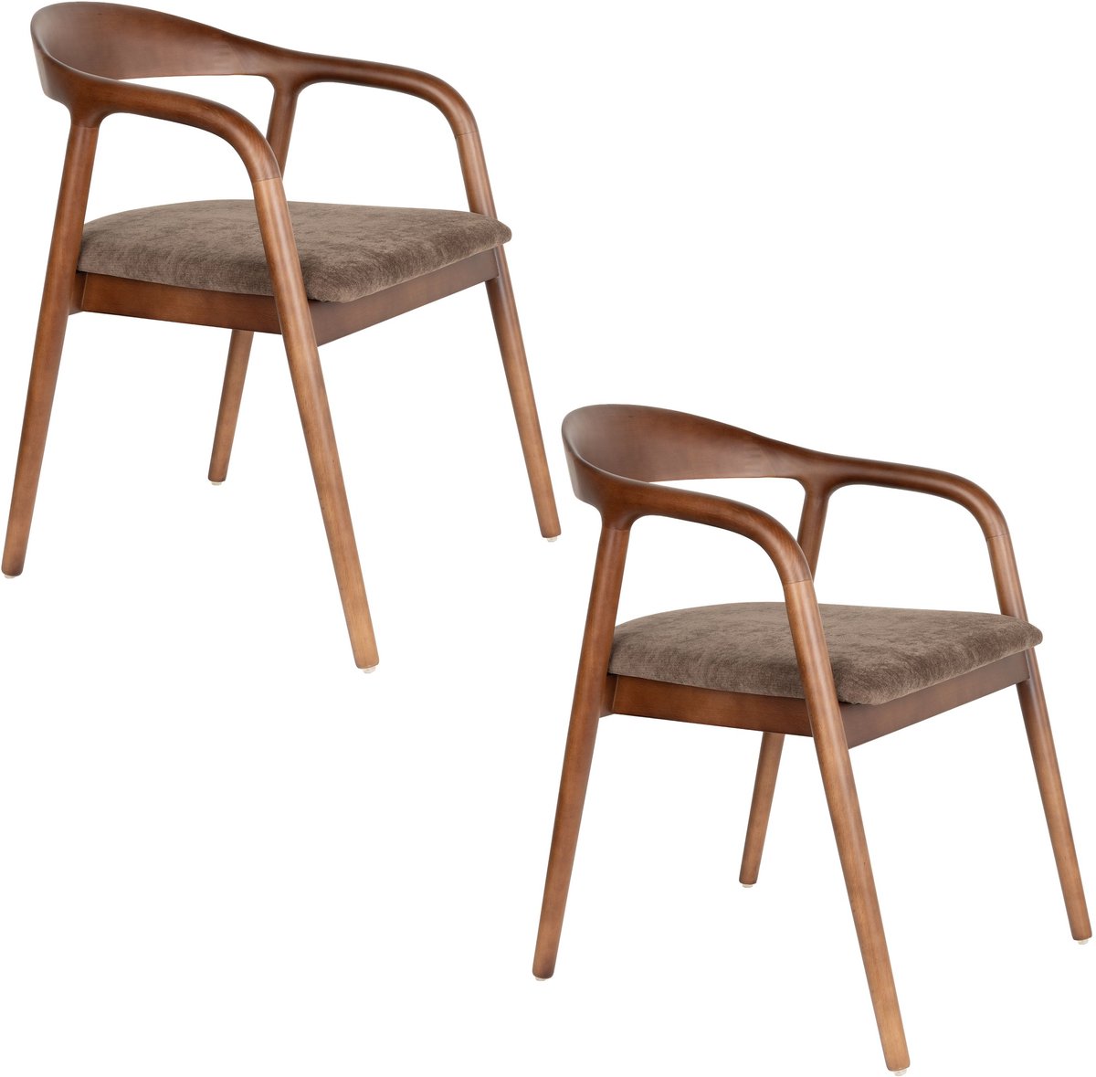Housecraft Living Melody Eetkamerstoelen Bruin - Set van 2