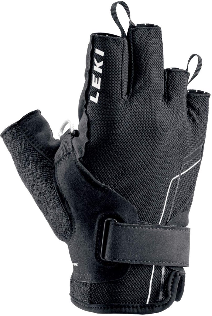 LEKI Nordic Breeze Shark - Handschoenen - Kort - Zwart/wit - Maat 7
