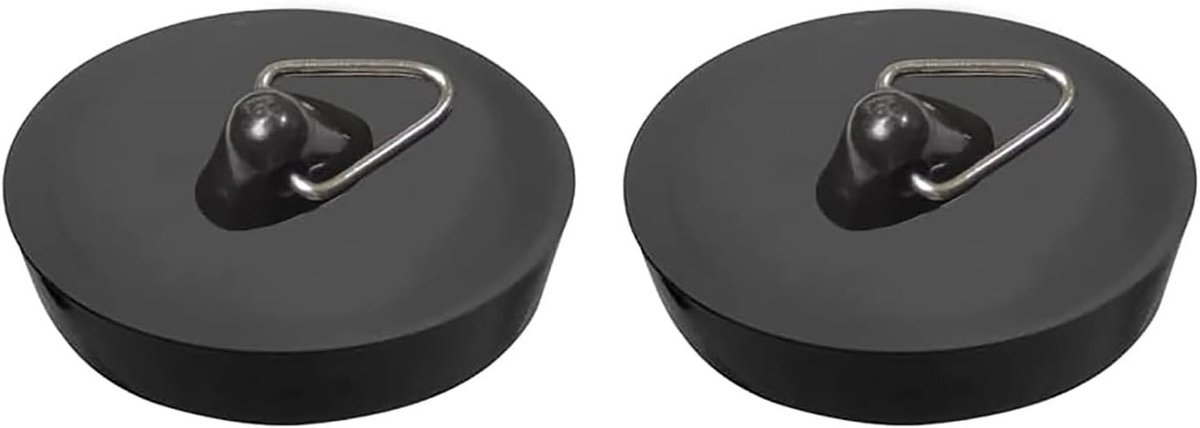 Afvoerstop - Zwart - Ø41-45 mm - Rubber - Voor Gootstenen en Badkuipen