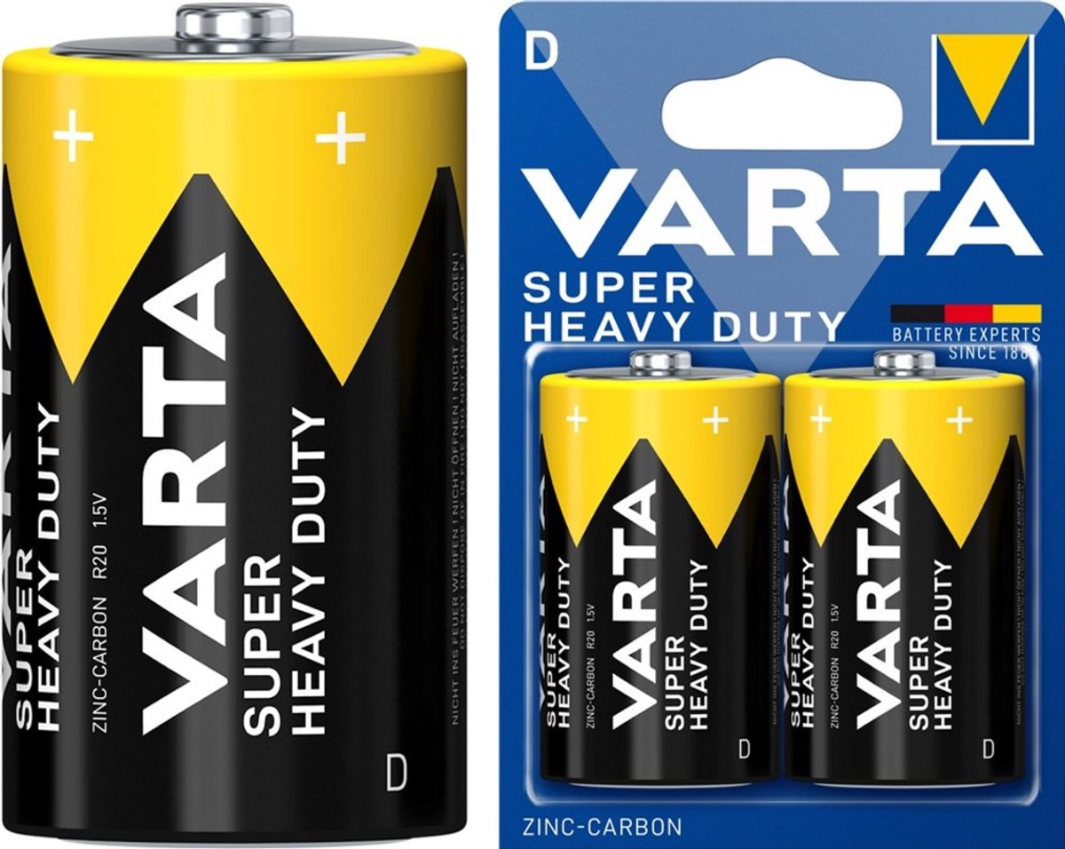 Varta D Mono Superlife batterij - 2 stuks