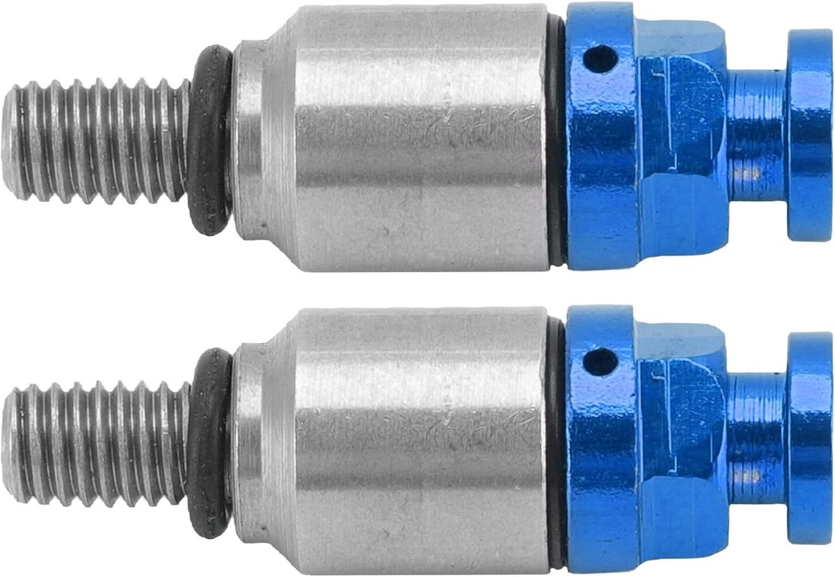 Robuuste luchtventiel voor vorken van motorfietsen, eenvoudig te installeren, aluminiumlegering M5x0.8, blauw