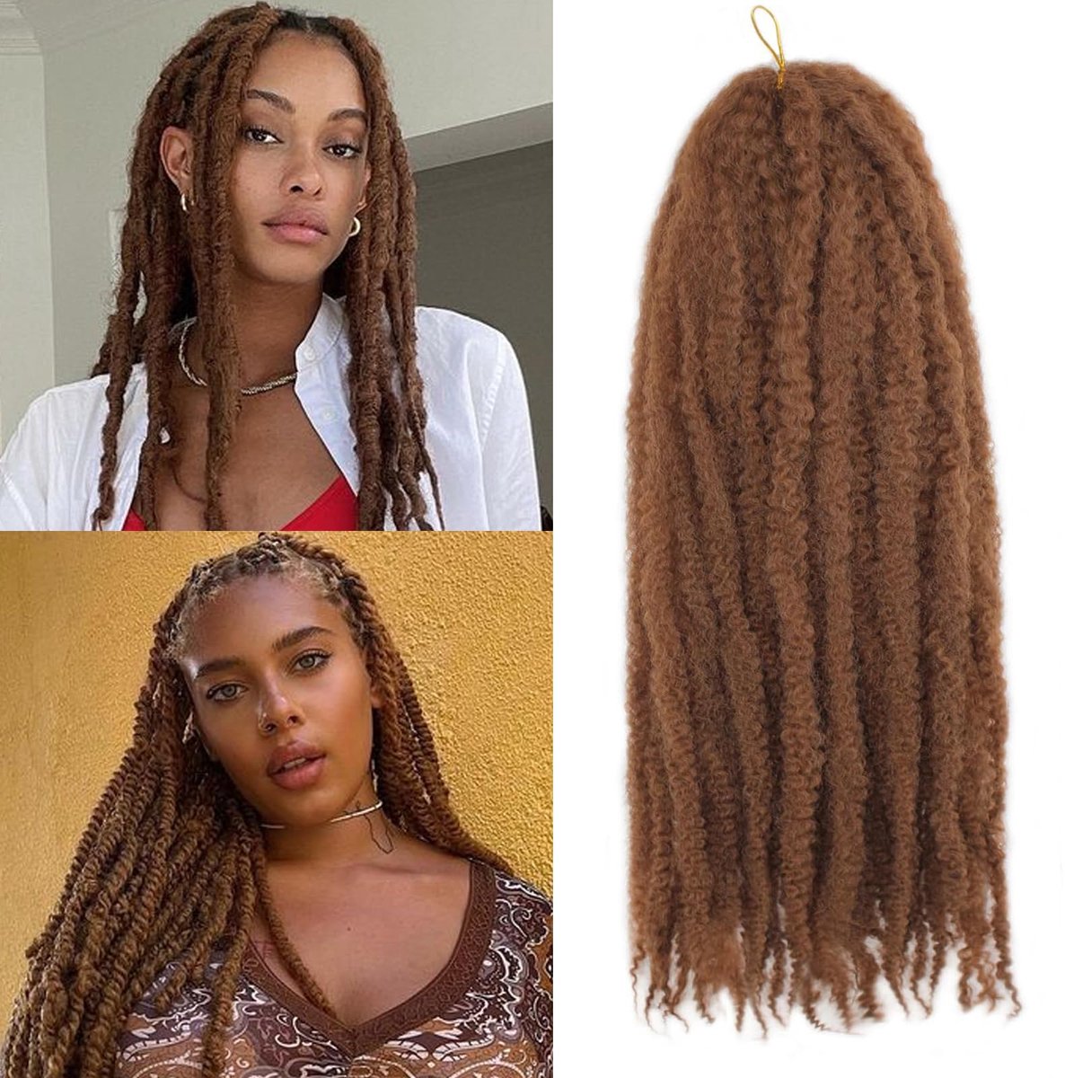 XIIMENALU Marley Twist Braiding Hair Afro Kinky Curly Marley Twist Crochet Hair Marley Twist Hair Long Cuban Twist - ShopVlot