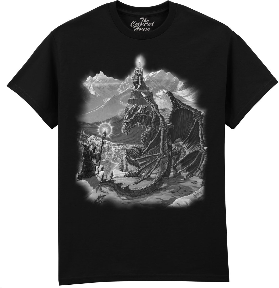 Tovenaar Draak The Encounter The Coloured House T-shirt XXL