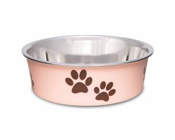 Loving Pets Stainless Steel Bella hondenbak, antislip, vaatwasmachinebestendig en bacteriebestendig, metallic - ShopVlot