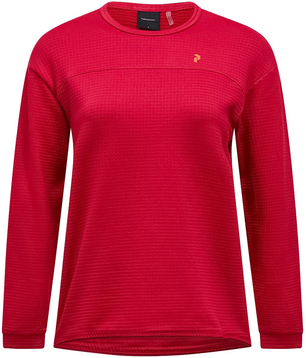 Peak Performance W Trail Polartec Crew - Tech Burgundy - M