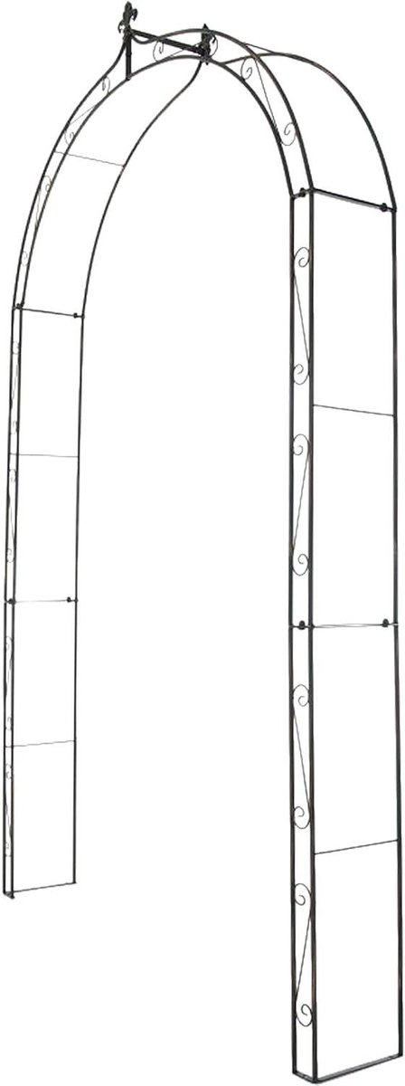 Rozenboog - Klimsteun Tuin - Planten Ondersteunen - Vrijstaande Stijl - 246 cm Hoog - Brons