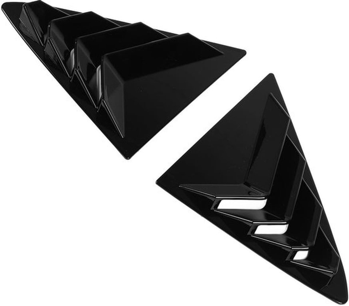 Sportstijl Glanzende Zwarte Achterzijramen - Ventilatieopening - Beschermt tegen schade - Zwart - Coole exterieurdecoratie - Perfect voor