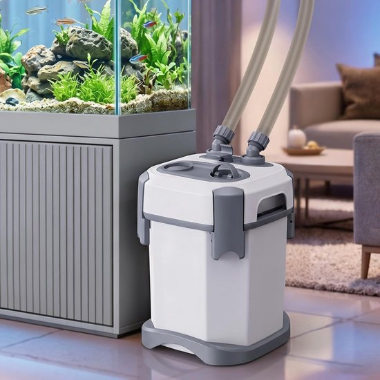 SnelShoppen - Stille Externe Aquariumfilter - Aquarium Buitenfilter - Energiezuinig - 1000L/u - Geschikt voor Zoet- en Zoutwater - Ideaal voor Thuis e