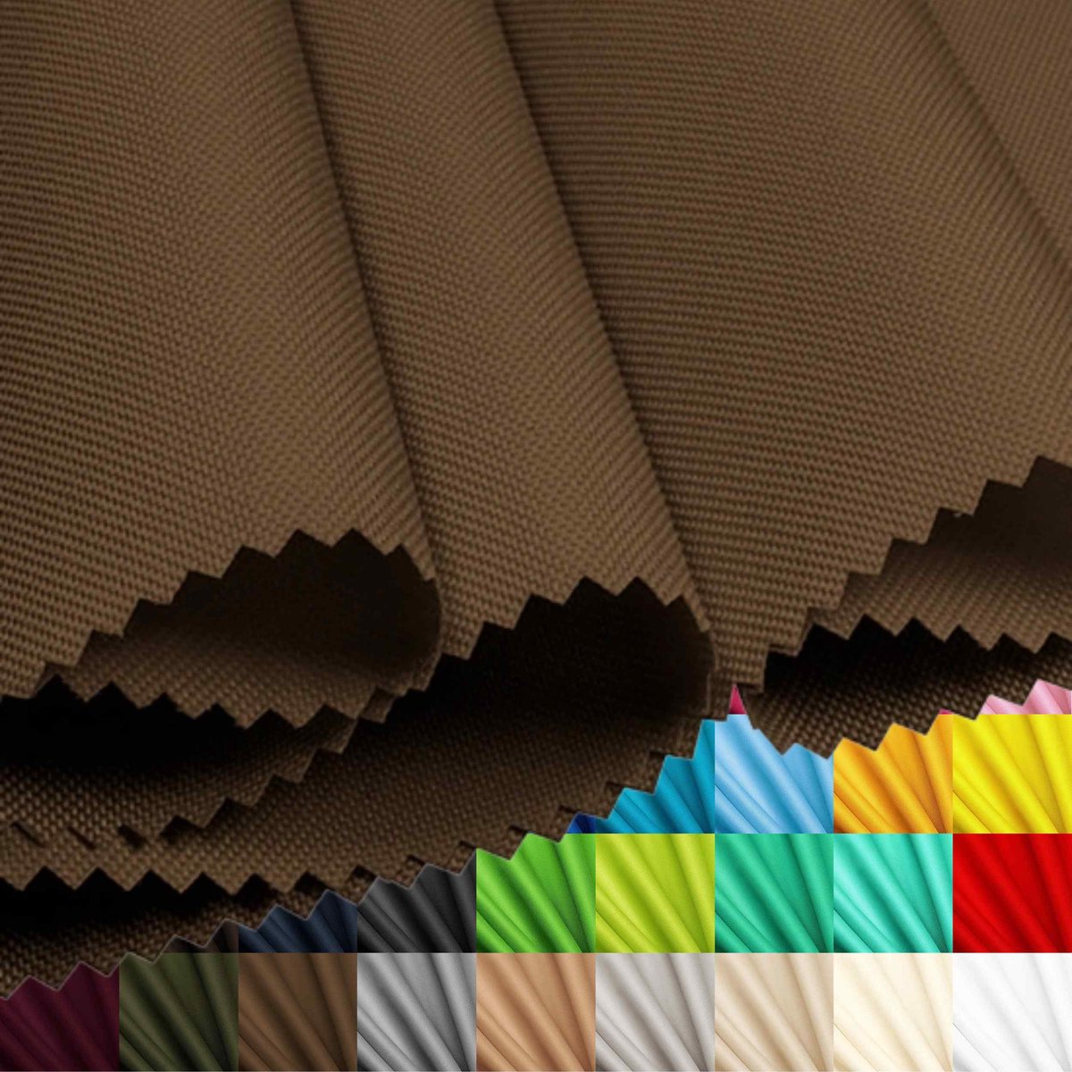 Lantigo Oxford 500D Stof Waterdicht Bruin 160 cm Meterware 1 m – scheurvast & PU-gecoat