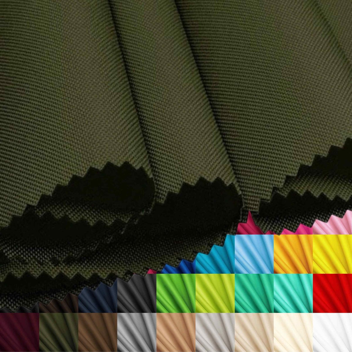 Lantigo Oxford 500D Stof Waterdicht Olijfgroen 160 cm Meterware 1 m – scheurvast & PU-gecoat