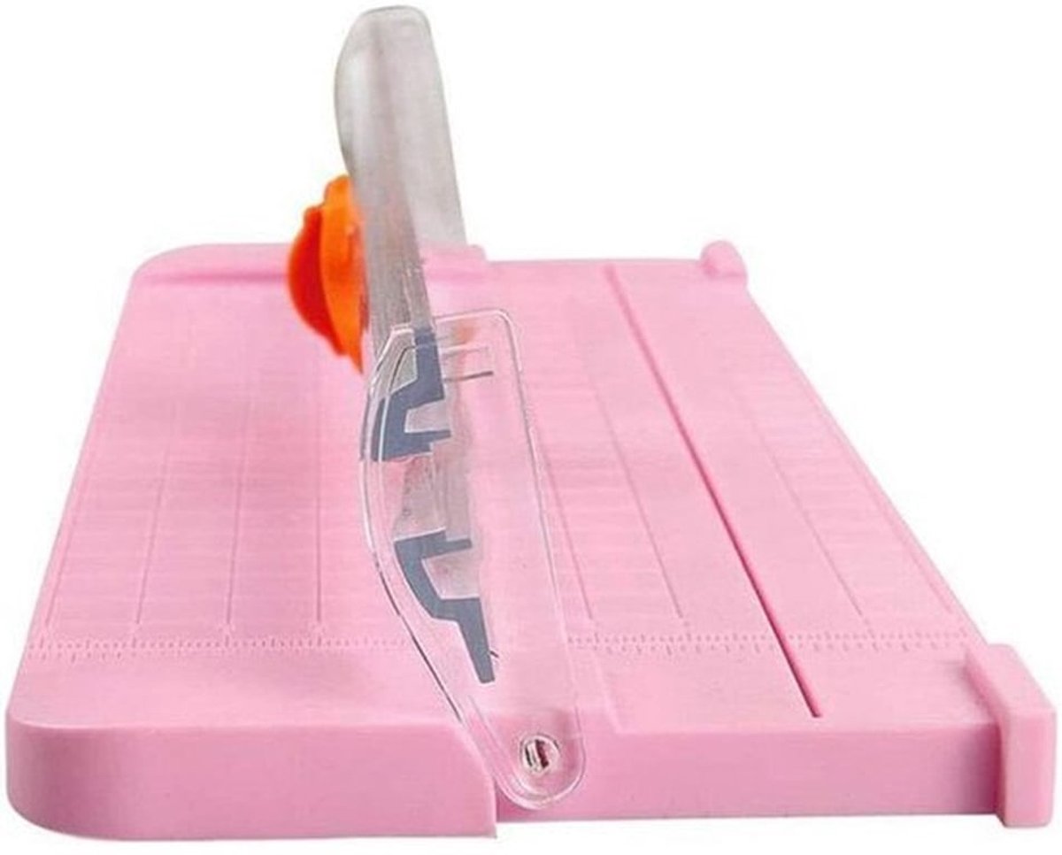 A5 Papier Cutter - Draagbare Trimmer - Ideaal voor Scrapbooking - Roze - Kniptool voor Papier - Perfect voor Creatieve Projecten - Handig...