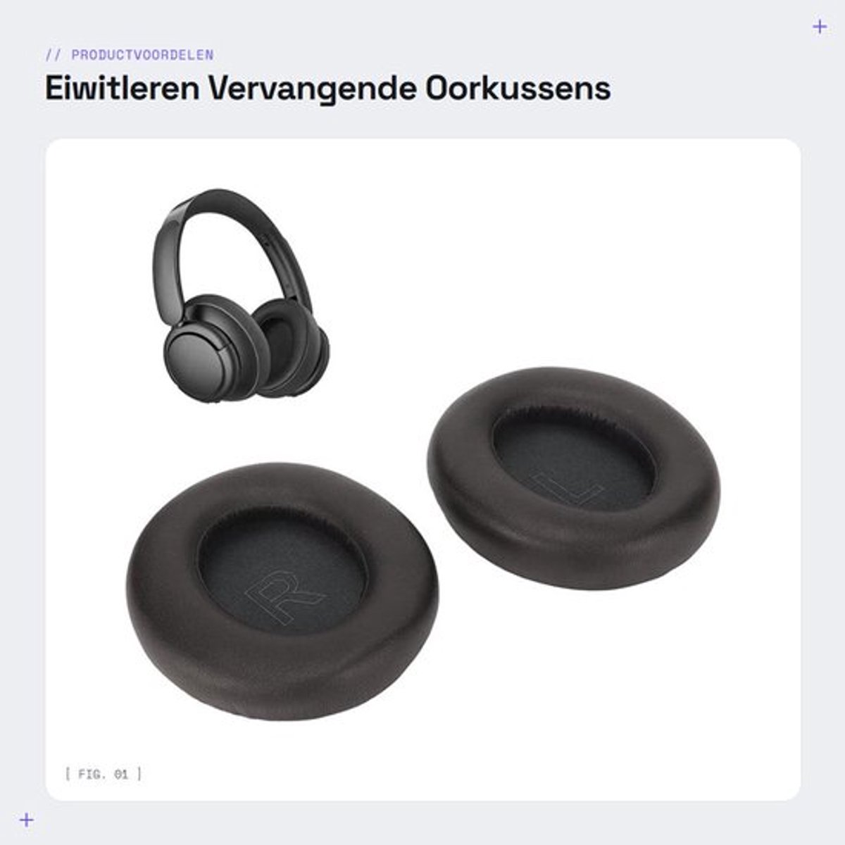 Oorkussens Vervangend - Geluidsisolatie - Comfortabel - Traagschuim - Eiwitleren - Universele Hoofdtelefoon Accessoires - Hoofdtelefoon Oorkussen