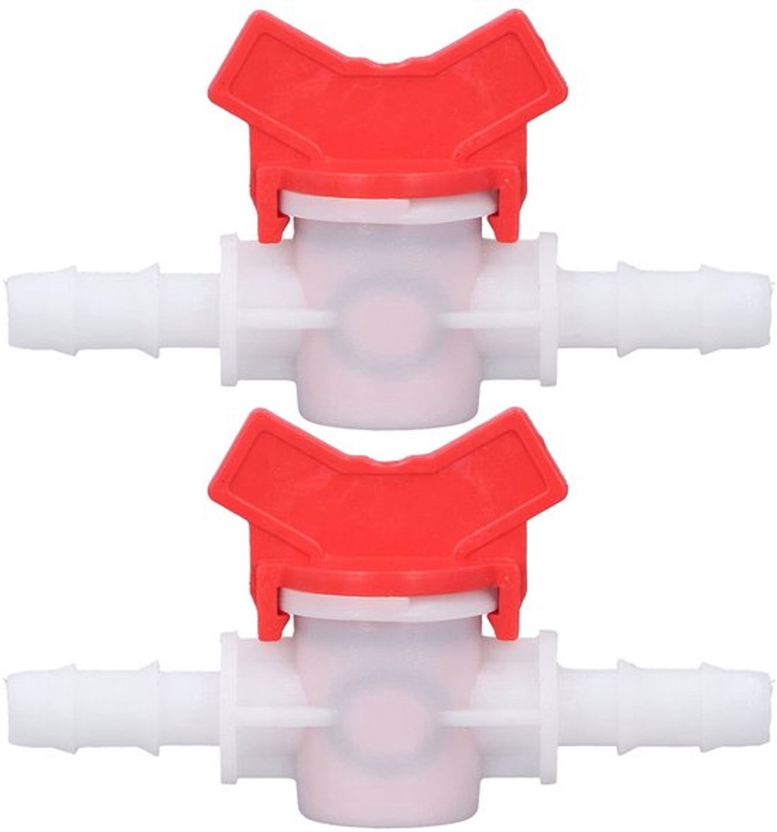 Stroomregelklep 2 Stuks - ABS Kunststof - 10mm/12mm Slangfitting - Handmatige Bediening - Veiligheidsklep - Voor Huishouden/Tuin Irrigatie - Waterafsluiter
