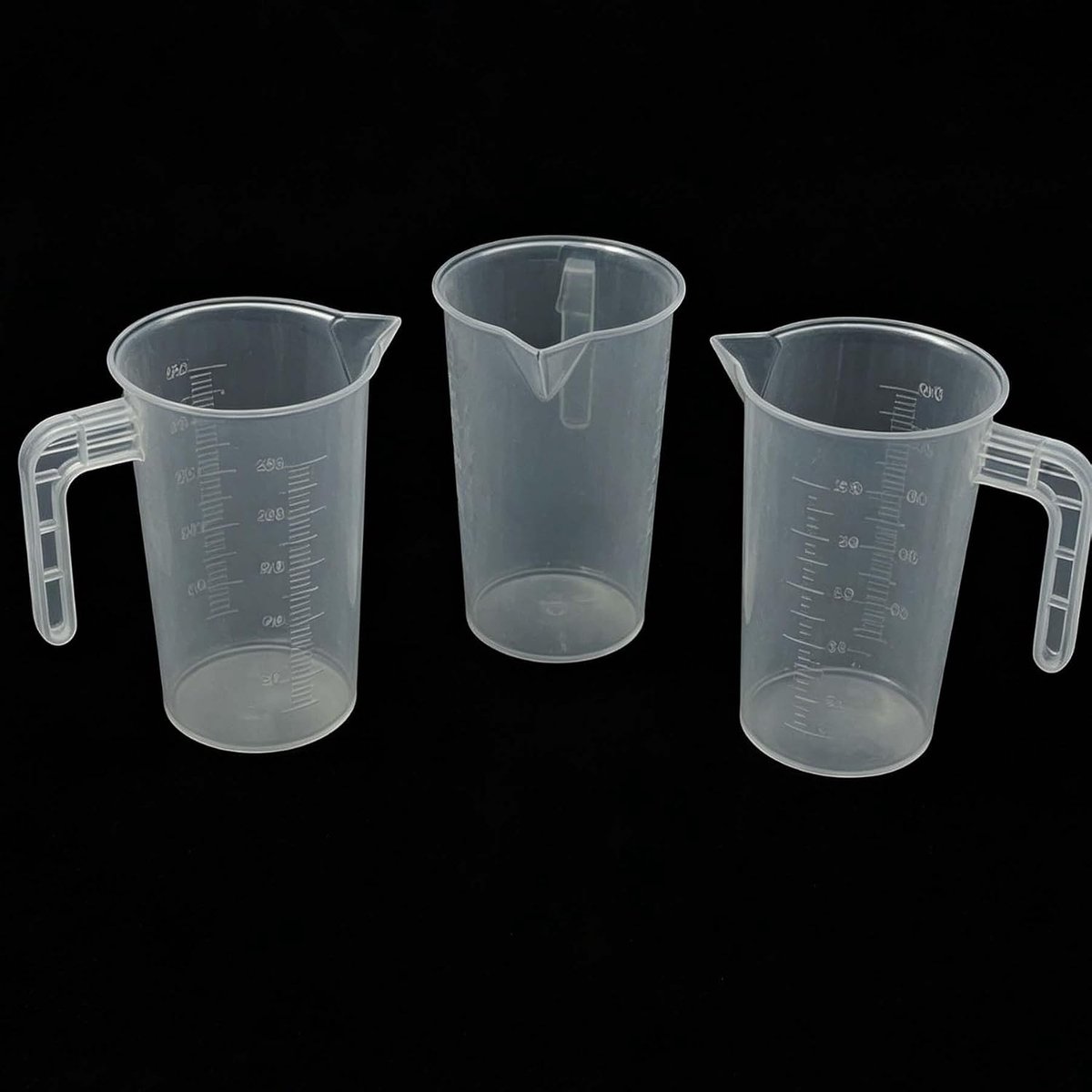 SnelShoppen - Set van 3 Maatbekers 250 ml - Mini Maatbeker en Kunststof Maatbeker - Transparant - Voedselveilig - Ideaal voor Keuken, Bakken en Bar