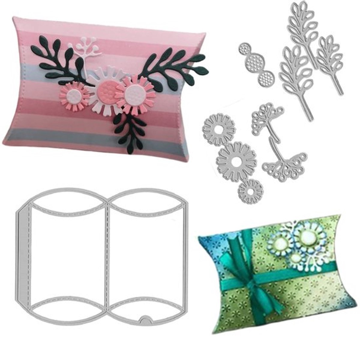 Geschenkdoos - Stansvorm Bloemenblad - Knutselmateriaal - Cadeauverpakking - Geschikt voor Snijapparaten - Ideaal voor Verjaardagen
