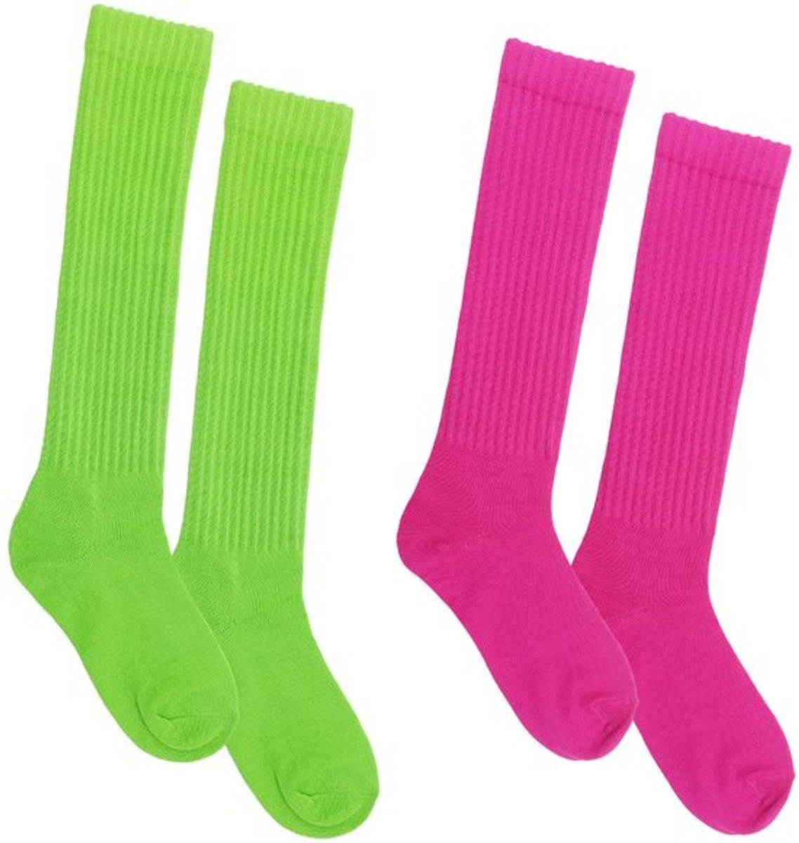 Slouchy Sokken 2 Paar - Kniehoge Laarssokken - Ademend/Katoen - One Size (UK 5-9/EU 35-40) - Trendy/Comfortabel - Perfect voor Festivals - Kniekousen