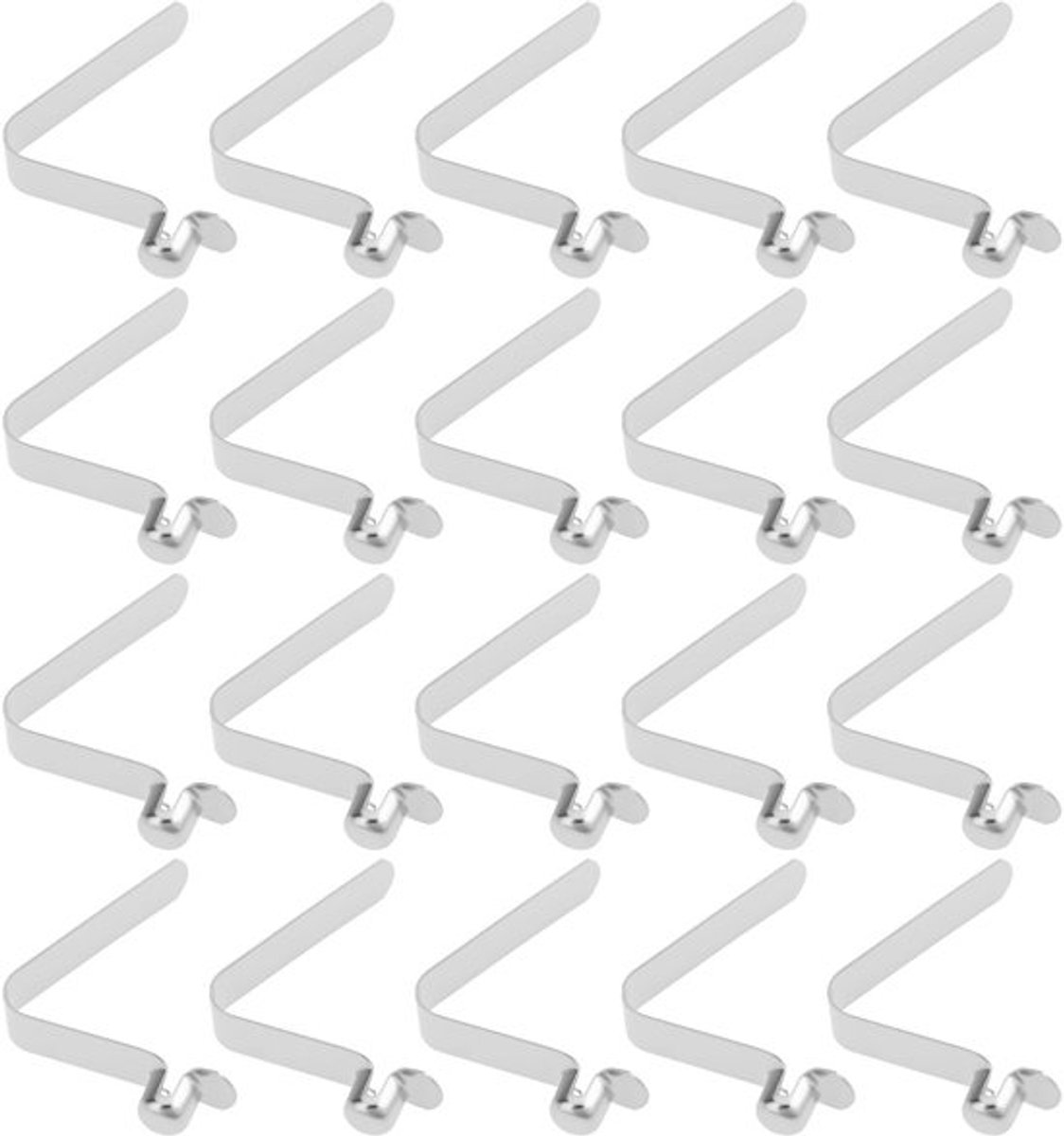 Paddle Snap 20 Stuks - Drukknop - Lente - 8x8.5x37mm - Voor Kajak/Kano - Roestbestendig Verenstaal - Peddelverbinding