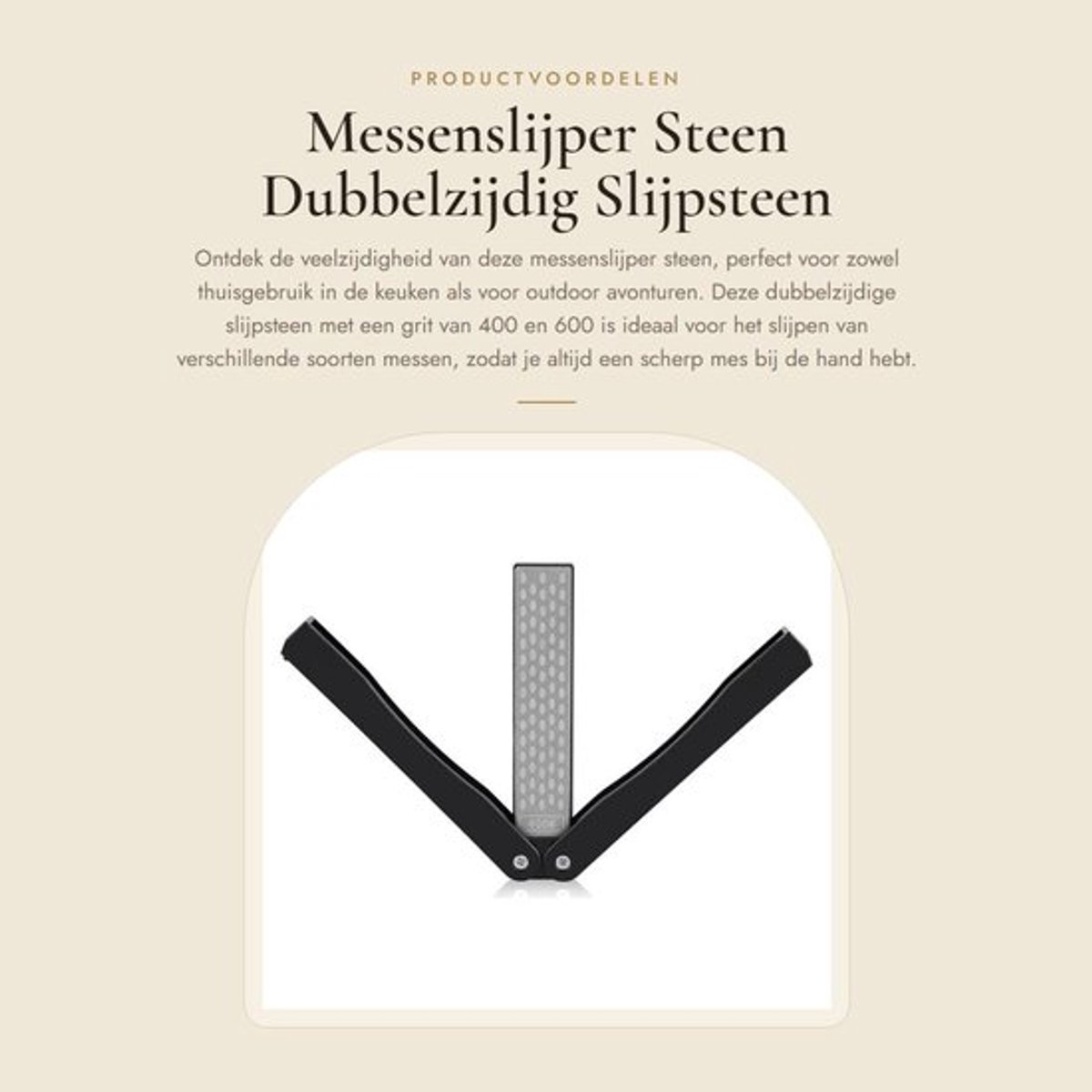 Messenslijper Dubbelzijdig 400/600 Grit - Slijpsteen - Opvouwbaar Ontwerp - Keukenmessenslijper - Gemakkelijk te Gebruiken - Geschikt voor Diverse Gereedschappen
