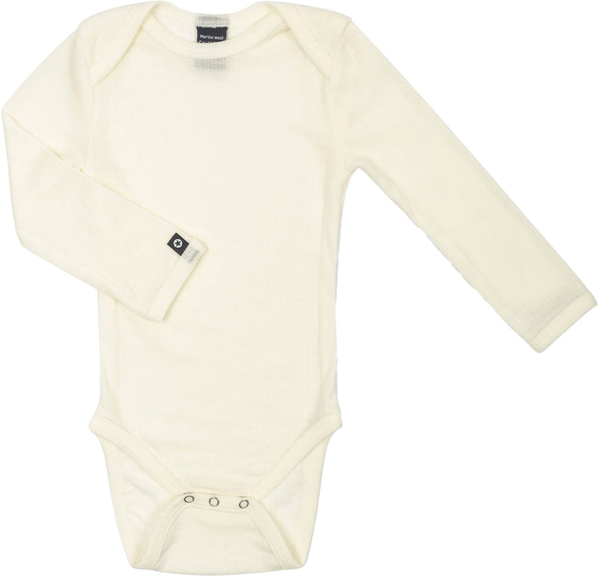 Smallstuff Romper Lange Mouw - Maat 74 - Merino Wol - Off White