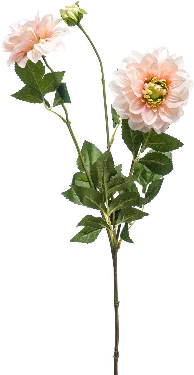 Emerald Kunstbloem Dahlia 72cm peach/roze - Kunstplant voor binnen